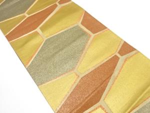 アンティーク　亀甲模様織り出し袋帯（着用可）